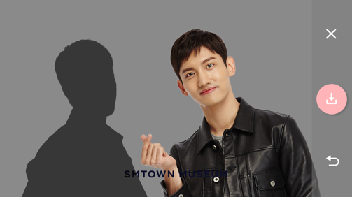 SMTOWN AR selfie 저장 화면